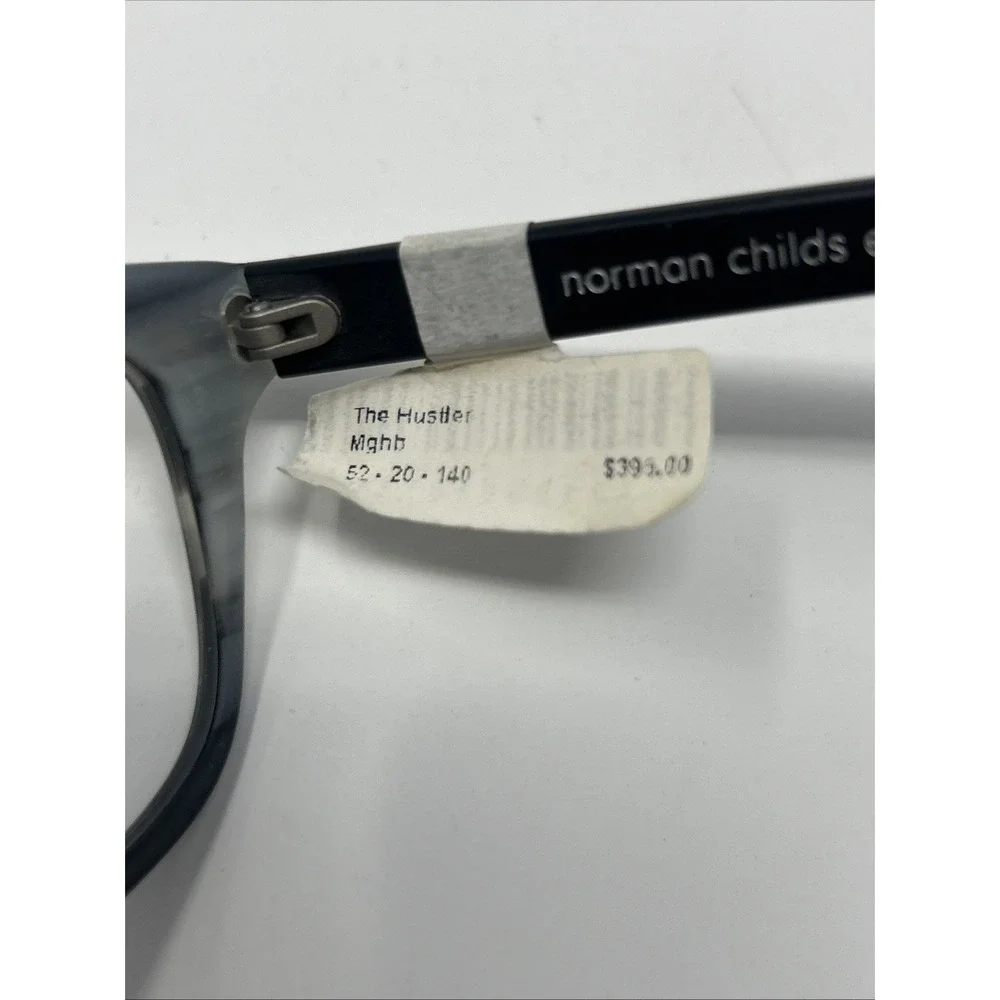 NWT Norman Childs THE HUSTLER Eyeglasses 52-20-140 MGHB Adult Black Frames